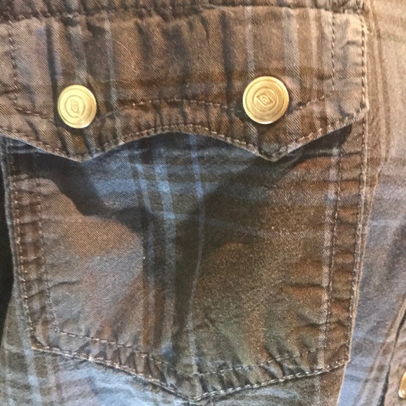 “POINT ZERO” Blue Plaid Men’s Shirt. - Picture 6 of 11